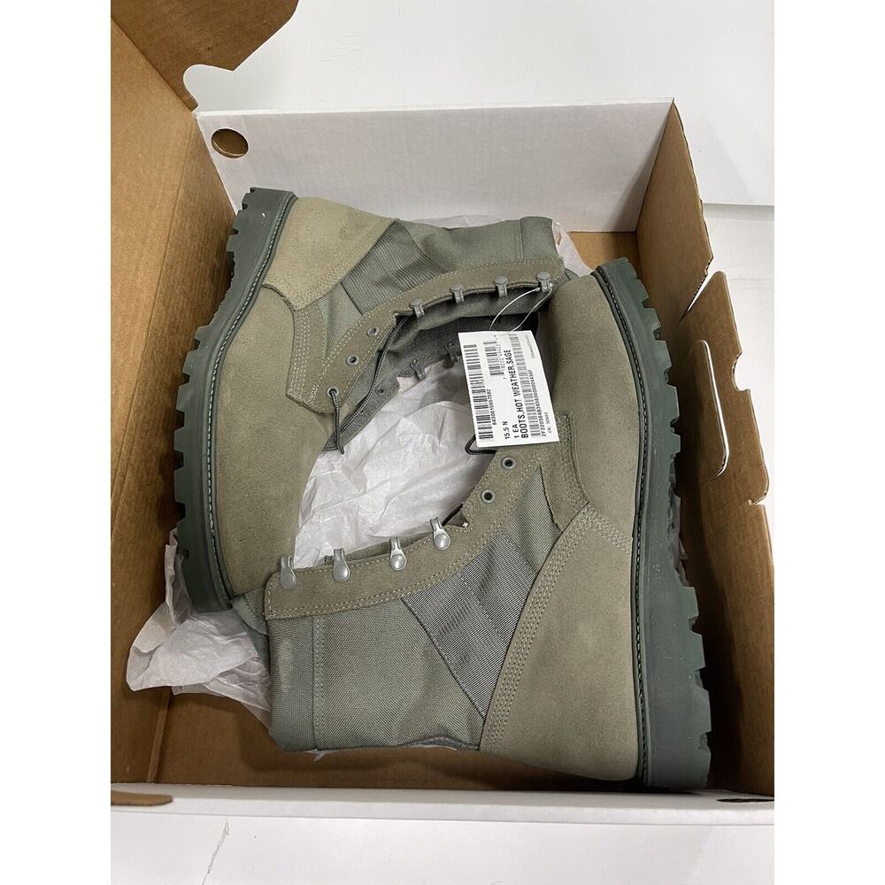 Thorogood Hot Weather Sage Steel Toe Boot Size 15 1/2 N RecycledFashionShopCom - Picture 9 of 16
